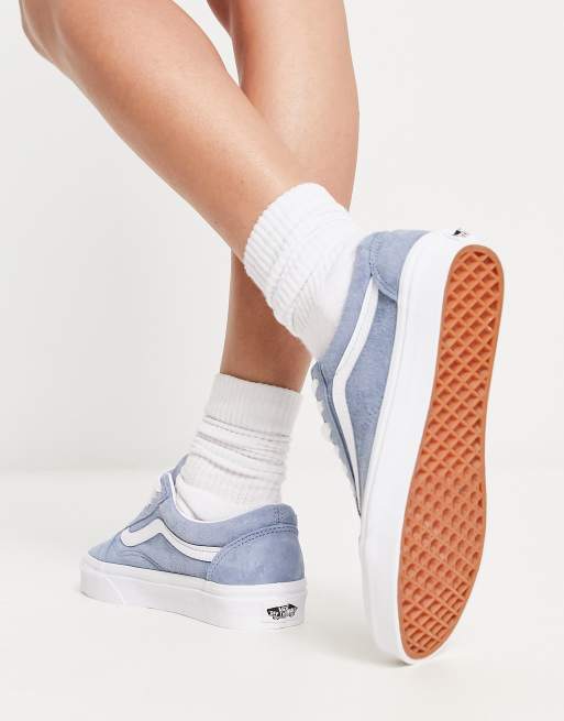 Vans old skool store damier bleu clair