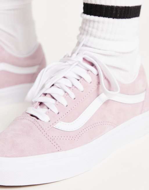 Vans femme shop rose daim