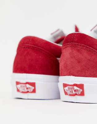vans old skool rouge daim
