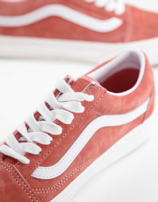 Vans en daim outlet rouge