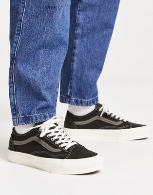 Vans Old Skool tapered trainers in theory wool charcoal  - ASOS Price Checker
