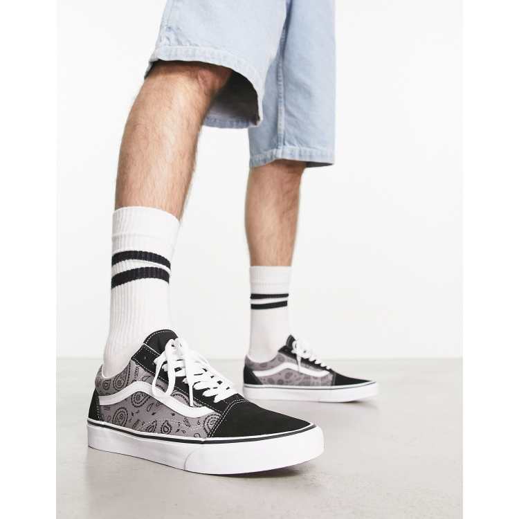 Vans Old Skool Baskets Gris motif cachemire