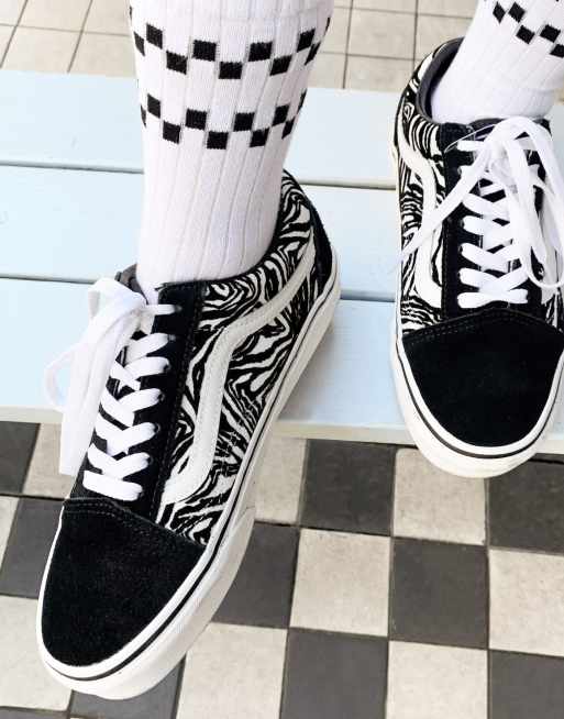 Vans zebre noir outlet et blanc