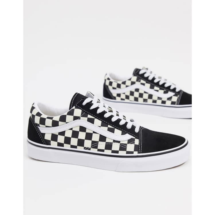 Vans Old Skool Baskets motif damier Noir et blanc