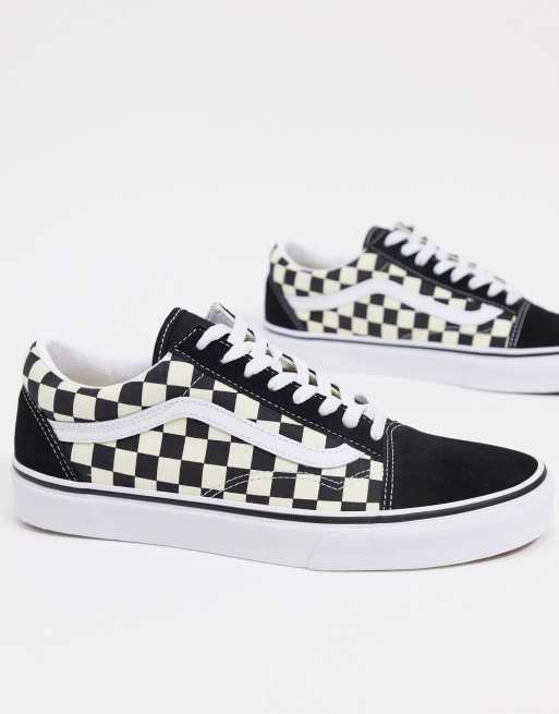 Vans Old Skool Baskets motif damier Noir et blanc ASOS