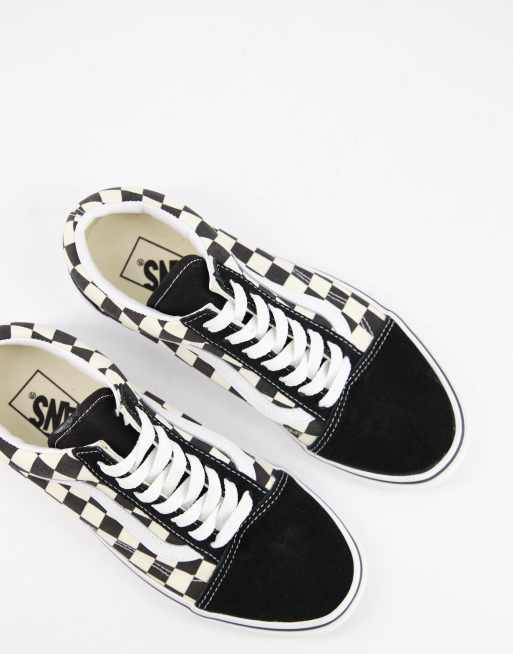 Vans noir et outlet blanc damier