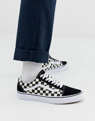 vans old skool damier noir et blanc