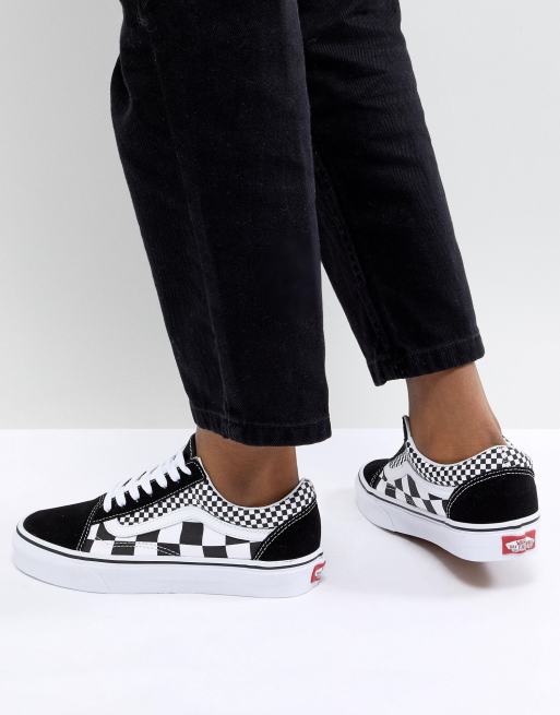 Vans old skool damier noir clearance femme