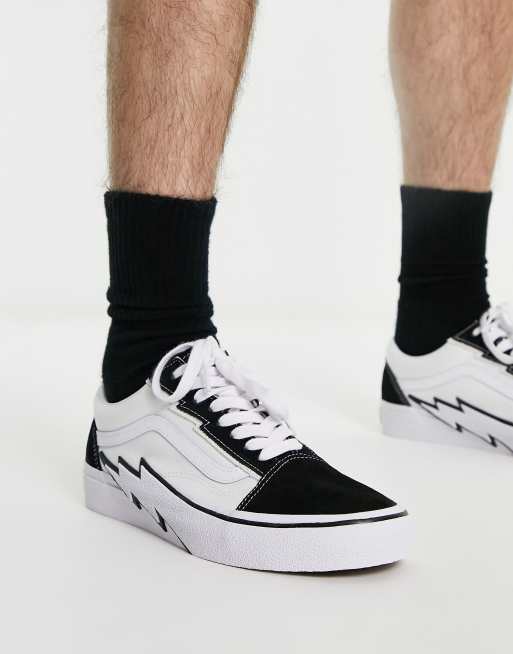 Vans Old Skool Baskets motif clair Blanc et noir