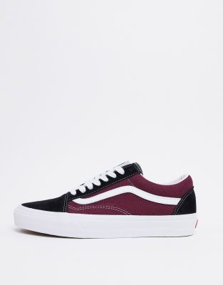 vans bordeau blanche