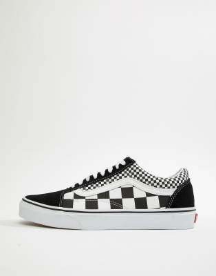 vans a damier noir et blanc