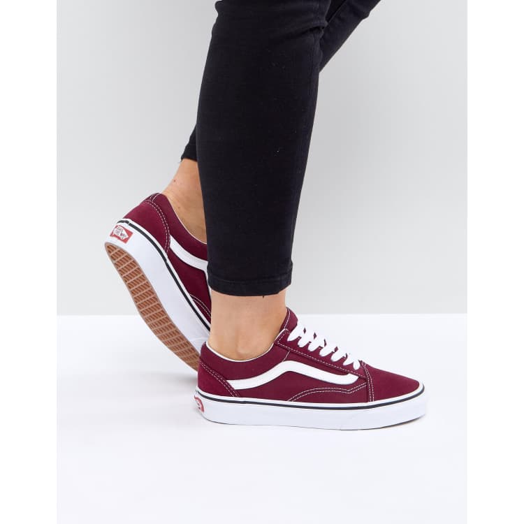 Vans femme shop rouge bordeaux