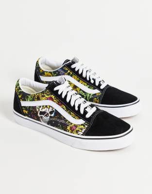 Vans Old Skool Beauty Skull Sneakers In Black ModeSens