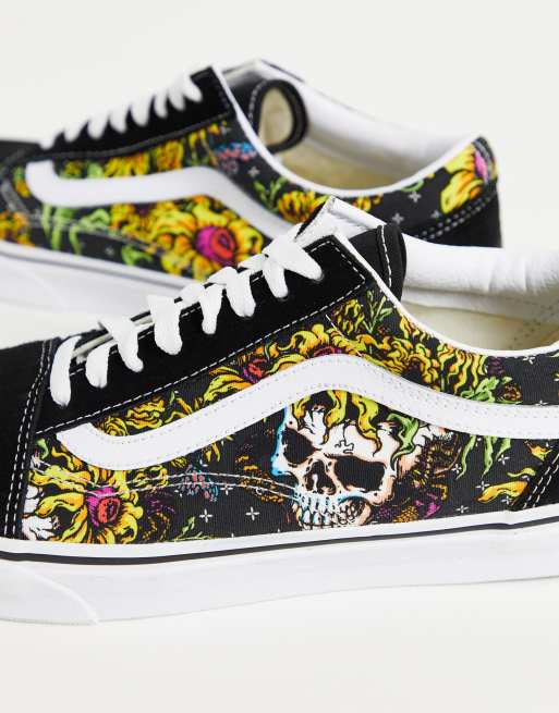 Vans old 2024 skool skeleton