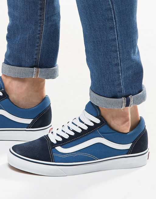 Vans old 2024 skool blue black