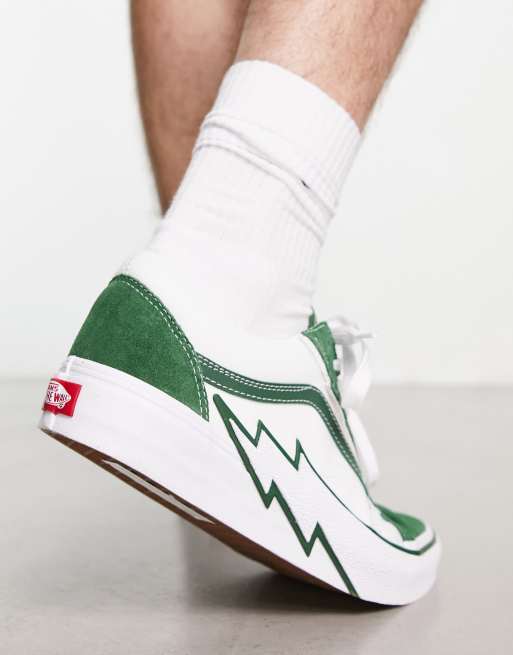 side Henstilling pave Vans Old Skool bolt sneakers in green and black | ASOS