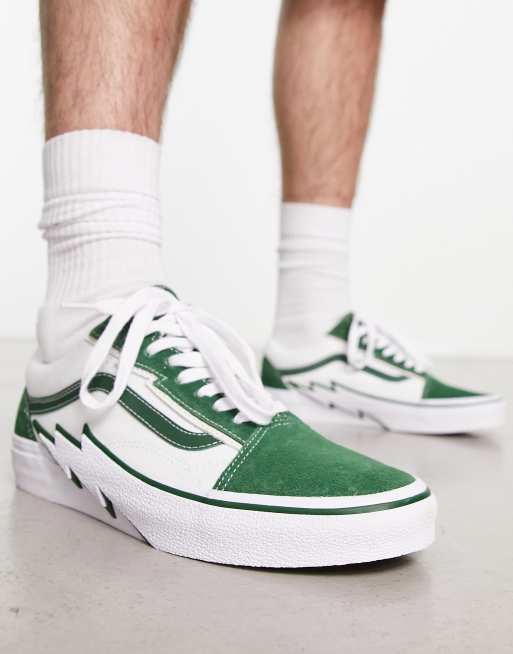 Green vans hot sale with lightning bolt