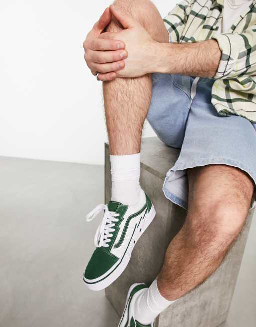 Green lightning bolt store vans