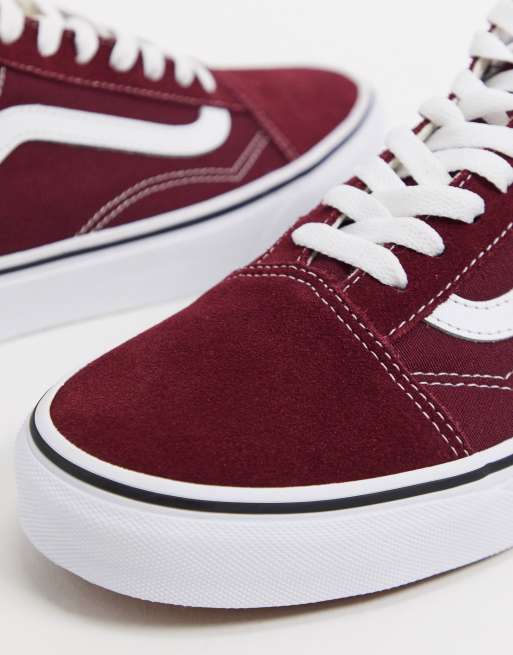 Bordowe vans old store skool