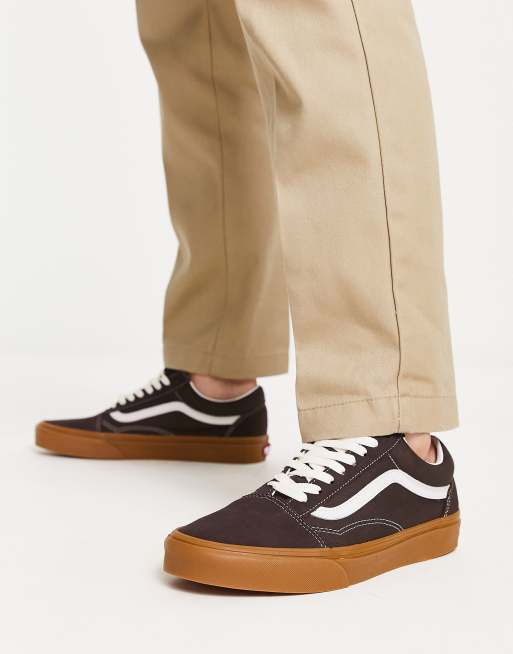 Vans old skool best sale brun