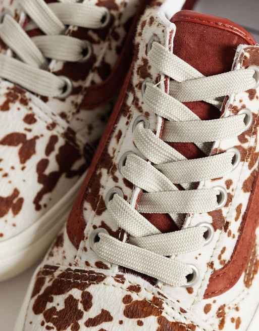 Vans – Old Skool – Bruna sneakers med ponnyhår, 5 av 5
