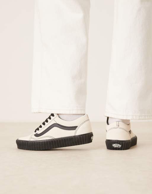 Vans – Old Skool – Buty creepersy w kolorze złamanej bieli i czarnym, 4 z 5