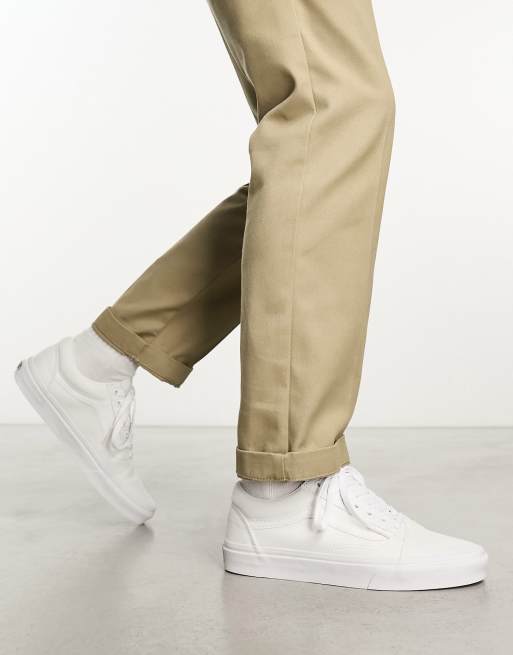 Vans pants shop mens white