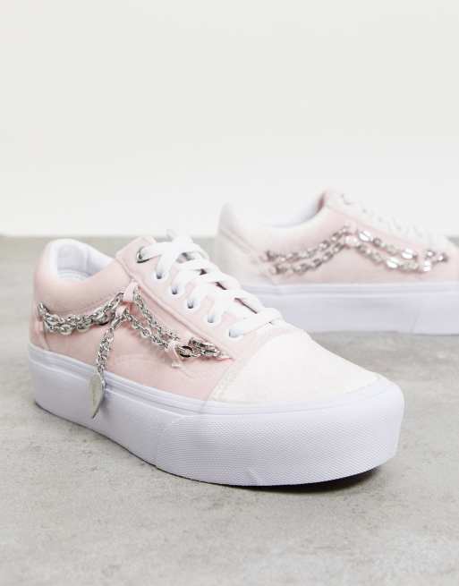 Vans Old Skool Chain sneakers in light | ASOS