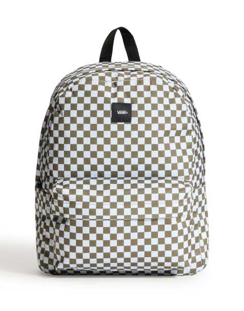 Vans Old skool check backpack in medium brown - view 1