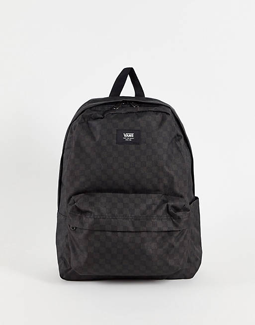 Bags Vans Old Skool checkerboard backpack in black/grey 