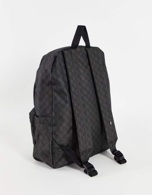 Vans Old Skool checkerboard backpack in black grey