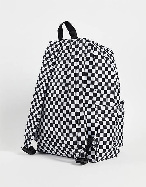  Vans Old Skool checkerboard backpack in black/white 