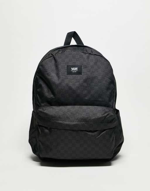 Vans Old Skool checkerboard backpack in black ASOS