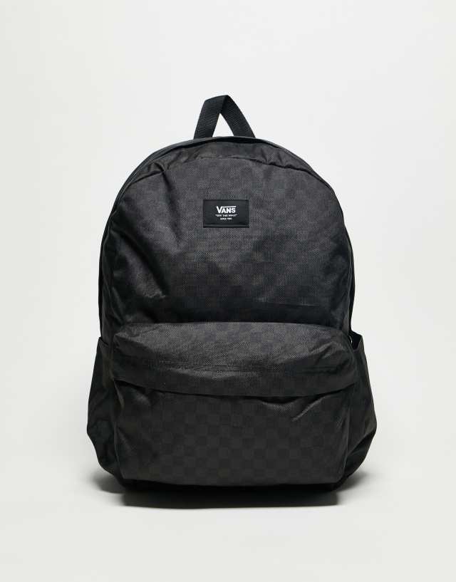 Vans Old Skool checkerboard backpack in black