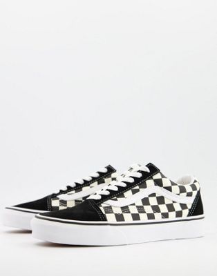 Vans Old Skool checkerboard sneakers in black and white