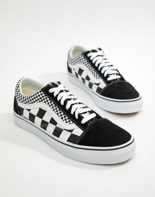 Vans Old Skool checkerboard sneakers in black VN0A38G1Q9B1 | ASOS