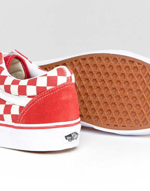 Red checkered best sale old school vans