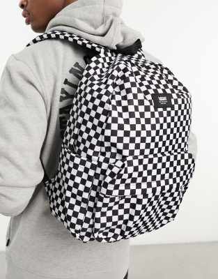 Vans checkered shop backpack with flowers