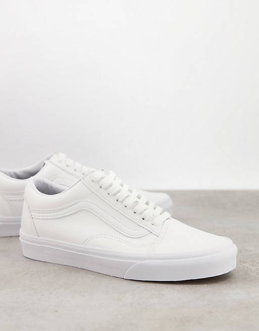 Havoc Almost dead Emptiness Vans Old Skool classic trainers in triple white | ASOS