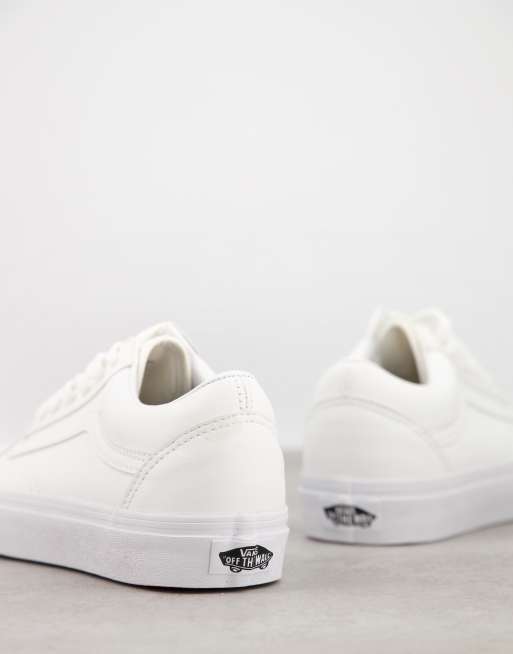 Vans – Old Skool Classic Tumble – Białe buty sportowe z imitacji skóry, 2 z 4