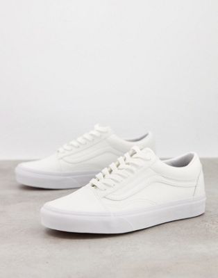 Vans Old Skool Classic Tumble trainers in white faux leather
