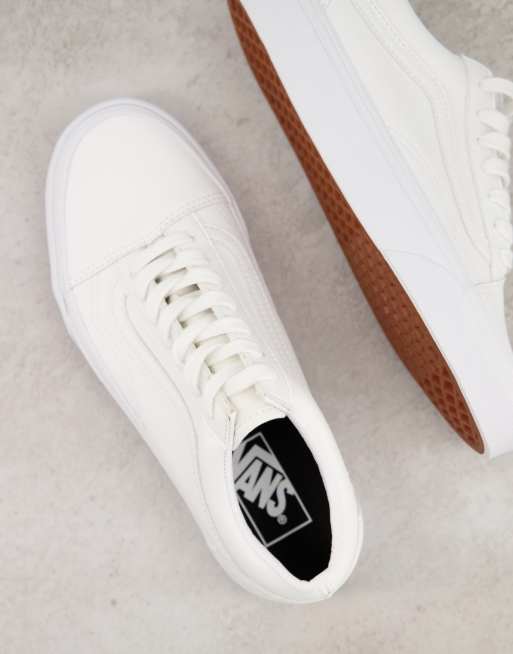 Vans classic tumble on sale slip on white