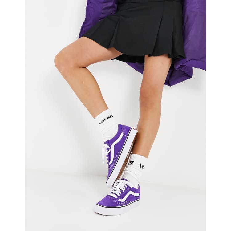 Purple vans old skool womens on sale