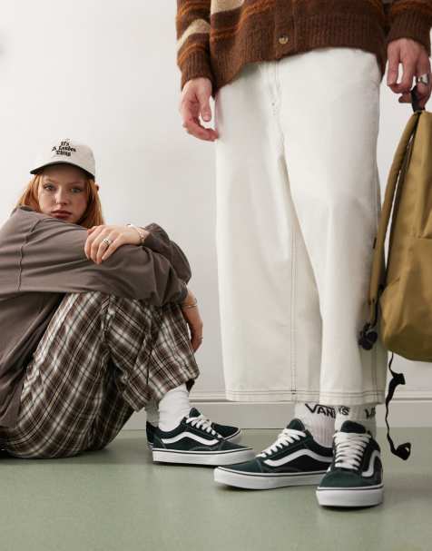 Vans – Old Skool – Colour Theory – Mörkgröna sneakers - view 1