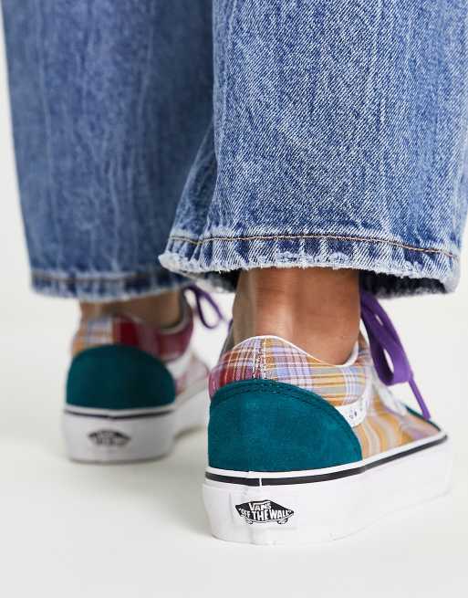 vans old skool blue brown