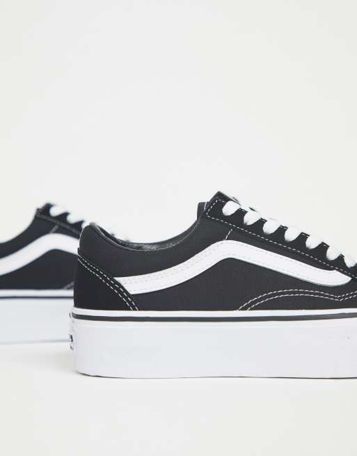 Vans – Old Skool – Czarne buty sportowe na platformie  , 4 z 4