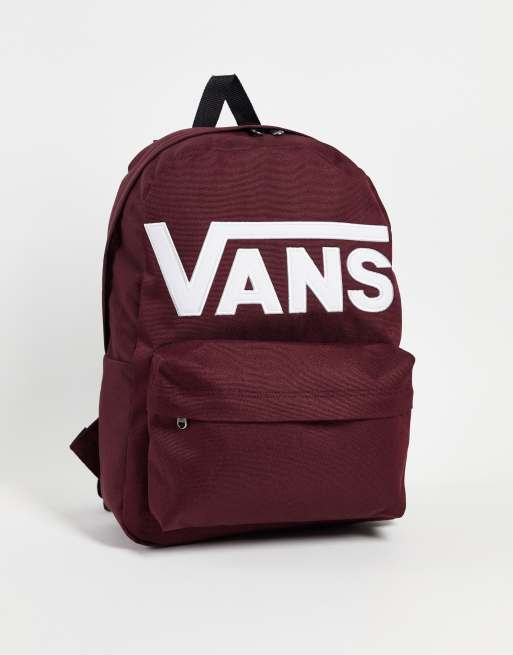 Vans store backpack maroon