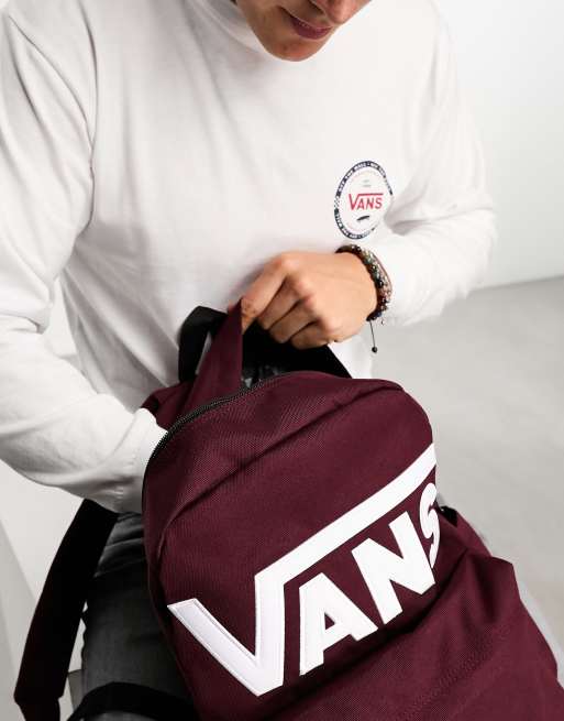 Burgundy backpack clearance vans