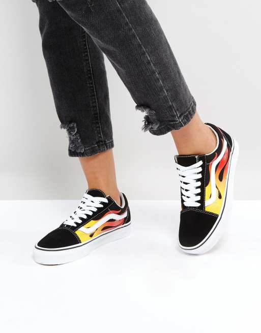 Flame old skool store vans womens