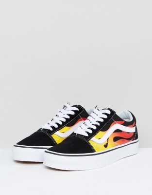 vans femme flamme